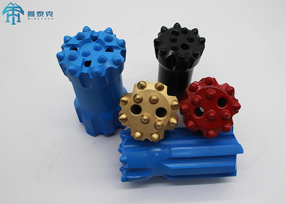 R38 64mm ziehen Bohrgerät Dth-Knopf-Stückchen-Hartmetall für Bergbau zurück